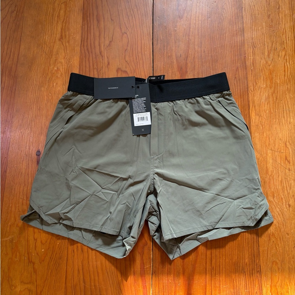 Ten Thousand Mens Tactical 5in Short Lined Military Swimming Run ODGREEN Medium